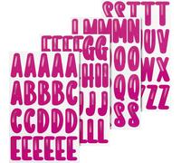 Autocollants "Alphabet" | 100×190 mm rose/rose métallisé 4 feuilles