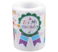 Autocollants Anniversaire en Rouleau, Adhésifs | Décoration Bouteilles et Bouquets, Pelage Facile, Forte Adhérence, Feuille Adhésive, Format Compact