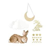 Autocollants bébé Dekornik Bunny Set Beige 34x34 cm