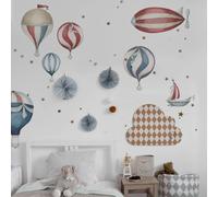 Autocollants bébé Dekornik Sky Is The Limit Balloons Set Bleu 85x70 cm