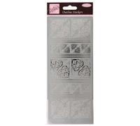 Autocollants Contour D'anita - Coins Cœur Celtique - Argent