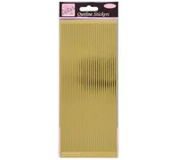 Autocollants Contour D'anita's Straight Line Borders, Or