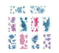 Autocollants Corps,10 Pièces Décor Peau Écailles de Poisson | Stickers Maquillage Étincelants Imperméables,Pour Adultes Hommes Femmes Spectacles Cosplay Accessoire Photo Fêtes