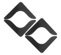 Autocollants D’angle pour Tapis Noirs 4 Pièces en Pu, Antidérapants | Adhésif Nano Lavable, Fixation Biface Réutilisable, Forme Angle Droit pour Sols en Bois
