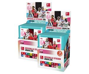 Autocollants de collection Topps Bundesliga 2024/2025 - 2 présentoirs (100 sachets)
