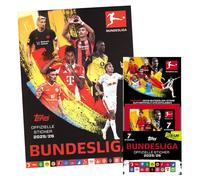 Autocollants de collection Topps Bundesliga 2025/2026 - 1 présentoir (50 sachets) + 1 pack de démarrage