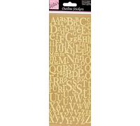 Autocollants de Contour Alphabets Sérif mixtes D'anita, Or