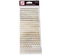 Autocollants de Contour - Petits Chiffres - Or sur Blanc