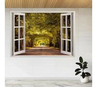 Autocollants de décoration murale Paysage D'arbres Routiers Stickers Muraux Stickers Muraux 3D Famille mural pour chambre d'enfant, salon, pépinière, décoration murale 70x122cm