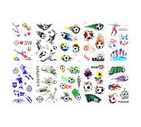 Autocollants de Football, Lot de 10 Stickers Vinyle Imperméables pour Fans de Foot, Décorations de Bal, Gants Pour Ordinateur Portable, Valise, Skateboard