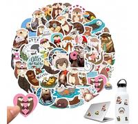 Autocollants De Loutre Dessin Animé 100 Feuilles De Stickers Mignons En Vinyle Imperméable Pour Scrapbooking Et Décoration DIY Avec Style Vintage Et Usage Polyvalent Pour Personnalisation Créativ
