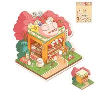 Autocollants de maison miniatures, autocollants de maison miniature créative | Stickers muraux décoratifs effet 3D, décalcomanies de scène de paysage, outil de décoration d'albums de découpe