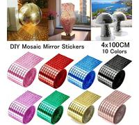 Autocollants de miroir en mosaïque DIY, autocollants muraux boule disco, autocollants muraux acryliques 3D auto-adhésifs, cadeaux de décoration créative de miroirs, décoration murale de miroirs pour a