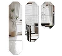 Autocollants de miroirs en acrylique hexagonaux pour murs, miroir sûr pleine longueur, miroirs à coller, anti-éclatement auto-adhésifs à montage mural pour maquillage, grand miroir complet pour salle