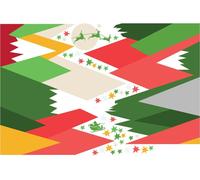 Autocollants de Noël avec des motifs de montagnes scandinaves, 120 x 180 cm
