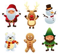 Autocollants de Noël avec des petits pères Noël – Autocollants de Noël – Décoration de Noël – 90 x 100 cm