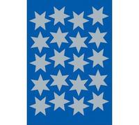 Autocollants de Noel DECOR 'étoiles', 21 mm, argent