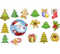 Autocollants de Noël – Motifs de Noël – Autocollants de Noël – Décoration festive – 120 x 180 cm
