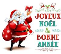 Autocollants de Noël : Père Noël, Joyeux Noël et bonne année – Autocollants de Noël à coller – Décoration de Noël – 120 x 145 cm