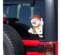 Autocollants de Noël pour vitres, avec un Père Noël mignon, un renne, un bonhomme de neige, avec l'inscription "Salut". Autocollants pour vitres de voiture, autocollants pour pare-chocs, décorations d