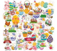 Autocollants de Pâques, 120pcs Autocollant de Lapin aux Pâques, Pâques Autocollants De Thème, Gommettes Paques, Paques Stickers, Autocollant Paques Enfant, pour Décoration Pâque