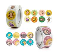 Autocollants de Récompense de Professeur autocollants de motivation autocollants d'animaux de dessin animé, 1000 pièces gommettes autocollants récompenses, autocollants de motivation