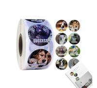 Autocollants De Récompense Des Étudiants - 500pcs Roll Cartoon Animal Meme Stickers, Ensemble De Récompense En utocollants Décoratifs De 1 Pouce Avec Design | Autocolants Pour Les En