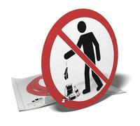 Autocollants de signalisation - Ne pas jeter ni abandonner ses déchets - 6 stickers ronds - 9,5cm