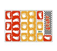 Autocollants de Sol Main et Pied Amovibles, 3 Feuilles PVC 30x60cm pour Crèche, Garderie, Salle de Jeu, Décorations Murales Enfants Multicolores
