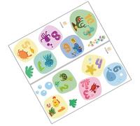 Autocollants de Sol Saut à Corde Chiffres Garçon Fille, PVC, 1 Set | Motifs Animaux Marins et Monde sous-Marin, Amovibles, pour Maternelle et Aire d'Activité Préscolaire