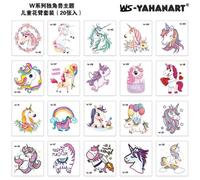Autocollants De Tatouage Licorne Pour Enfants, 20 Pièces, Faux Tatouages Temporaires, Transfert D'Eau, Amusants, Cadeaux D'Anniversaire, Jouets Classiques