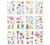 Autocollants De Tatouages Aquarelle Pour Enfants, Imperméables, Résistants À La Transpiration Et Écologiques, Pour Une Fête De Peinture. 120×75mm A157