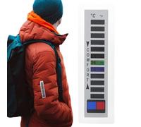Autocollants de température LCD - Affichage de la température du réservoir en PVC de 5,31 pouces | Bandes adhésives pour températures d'hiver | Autocollant de température avec double affichage de la