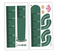 Autocollants Déco Murale DIY de Courbe de Croissance Sticker Mural Hauteur Garçon et Filles, Cactus Vert, PVC Auto-Adhésif Détachable pour Garçon et Filles