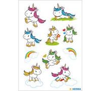 Autocollants DECOR 'Bébé licorne', pailleté