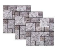 Autocollants décoratifs 3D (x3) - 30 x 30 cm - Mur en pierres G