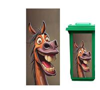 Autocollants décoratifs amusants pour poubelles en forme d'animal de dessin | Autocollant pour poubelle à roulettes pour extérieur, jardin, cour, patio, rue, trottoir, allée, parc
