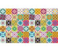 Autocollants décoratifs pour carrelage de cuisine et de salle de bain – 60 autocollants Azulejos Adamari – 60 autocollants de 15 x 15 cm