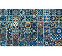 Autocollants décoratifs pour carrelage de cuisine et de salle de bain – 60 autocollants Ceciliano Azulejo – 60 autocollants de 15 x 15 cm