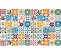 Autocollants décoratifs pour carrelage de cuisine et de salle de bain – 60 autocollants Leopoldo Azulejo – 60 autocollants de 15 x 15 cm