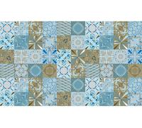 Autocollants décoratifs pour carrelage de cuisine et de salle de bains – 60 autocollants Bunbury Azulejos – 60 autocollants de 15 x 15 cm