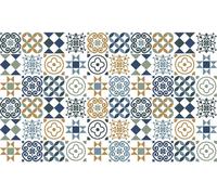 Autocollants décoratifs pour meubles – Autocollants pour la cuisine et le salon – 60 autocollants « Arnotina » en forme de carreaux – 60 autocollants de 20 x 20 cm