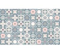 Autocollants décoratifs pour meubles – Autocollants pour la cuisine et le salon – 60 autocollants Carreira imitation carreaux de ciment – 60 autocollants 15 x 15 cm