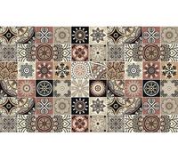 Autocollants décoratifs pour meubles – Autocollants pour la cuisine et le salon – 60 autocollants imitation carreaux de ciment pour meubles – Elisabetha Design – 60 autocollants 15 x 15 cm