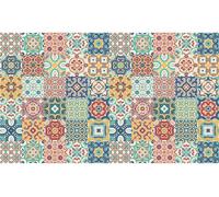 Autocollants décoratifs pour meubles – Autocollants pour la cuisine et le salon – 60 autocollants ORIANO en forme de carreaux – 60 autocollants de 20 x 20 cm