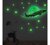 Autocollants D'étoiles D'avion Qui Brillent Dans Le Noir Vert