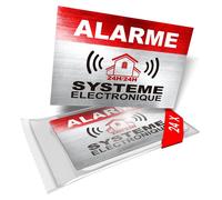 Autocollants dissuasifs - Alarme - Système électronique - 2 ensembles de 12