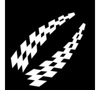 Autocollants drapeau de course de voiture, décalcomanies en vinyle à | Pare-chocs, capot, graphiques pour camping-car, camion, camionnette, pour camping-car, remorque, blanc, noir, rouge, 2 pièces