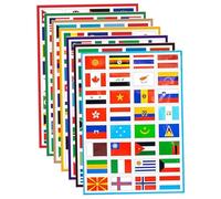 Autocollants du drapeau mondial, 196pcs Country Stickers, auto-adhésif Mini Country Flag for Sports Travel Journal / 1.8x1.2in