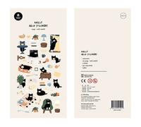 Autocollants En Nylon Chat Noir, Étiquette Mignonne De Marque Coréenne Importée, Nouveauté, Scrapbooking, Décor De Papeterie Pour Journal Intime, Diy Bricolage